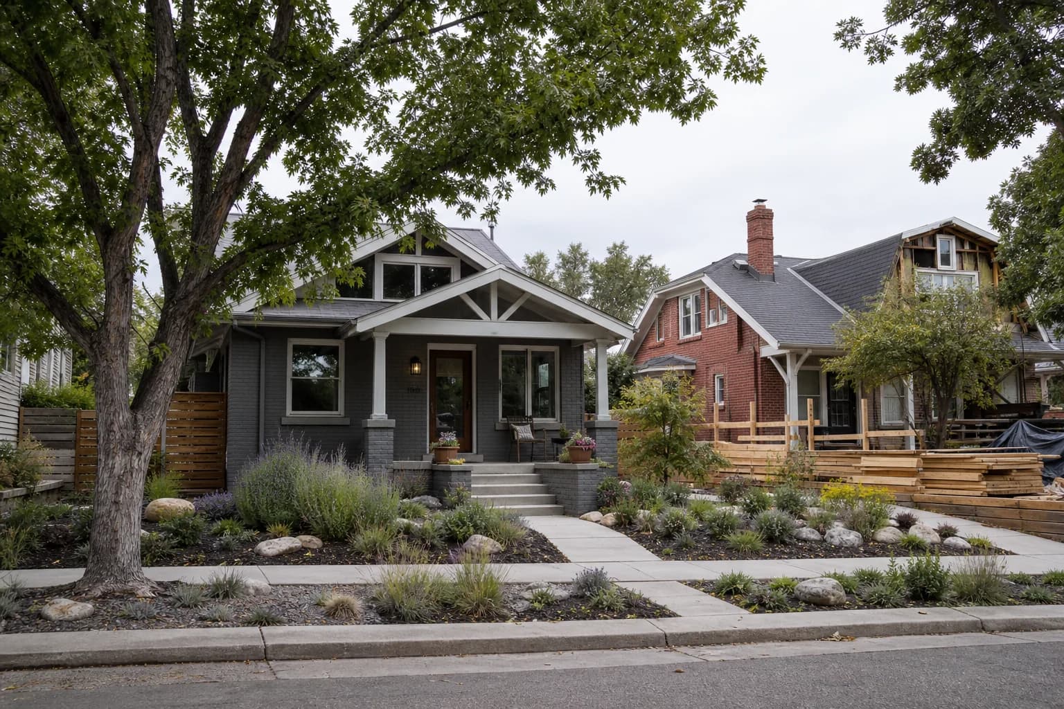 A well-kept Denver single-family home in neutral daylight with a clean porch and tidy front yard, suggesting a move-in-ready house.