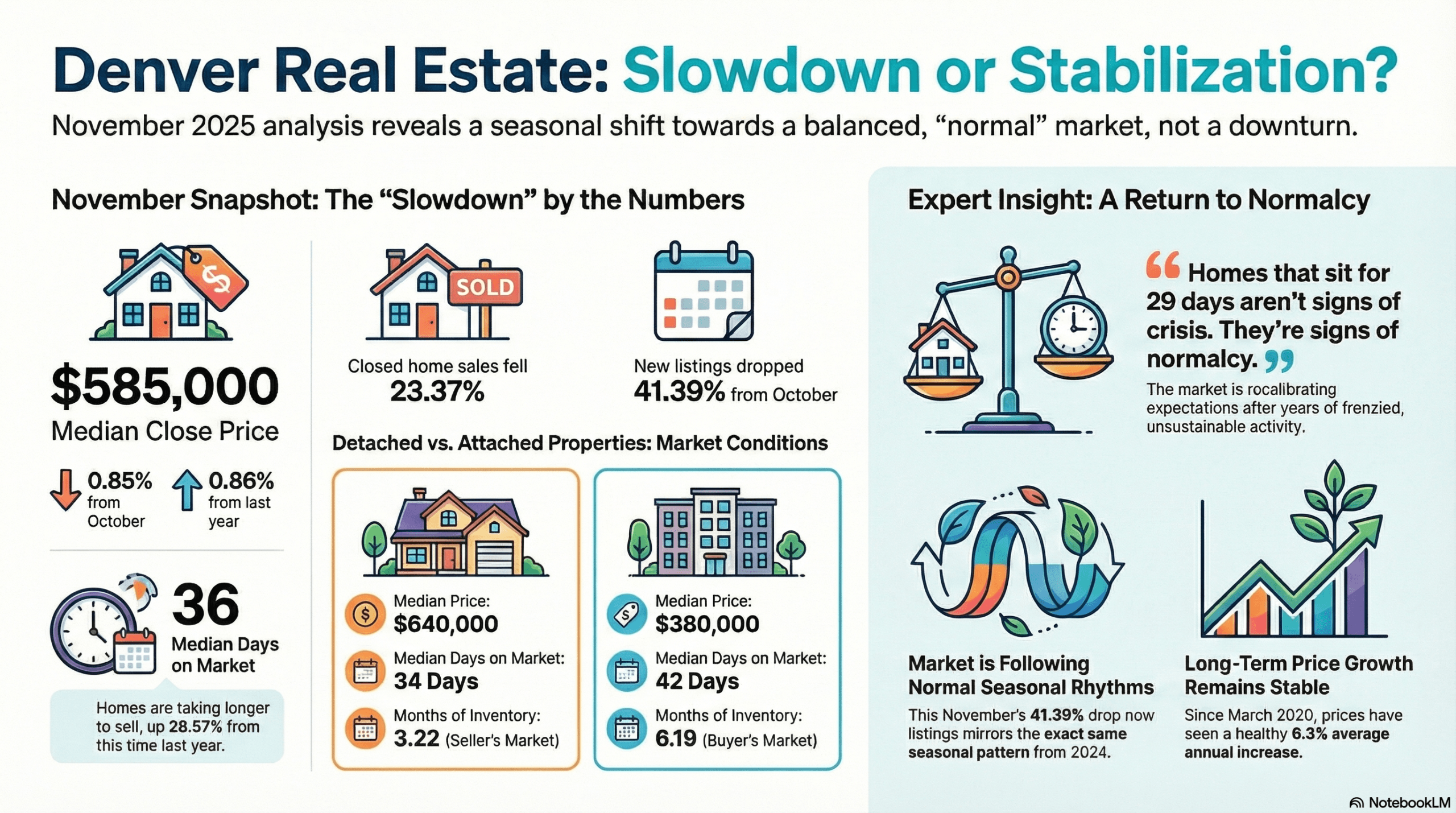 Denver Metro Real Estate Market Analysis December 2025 Infographic